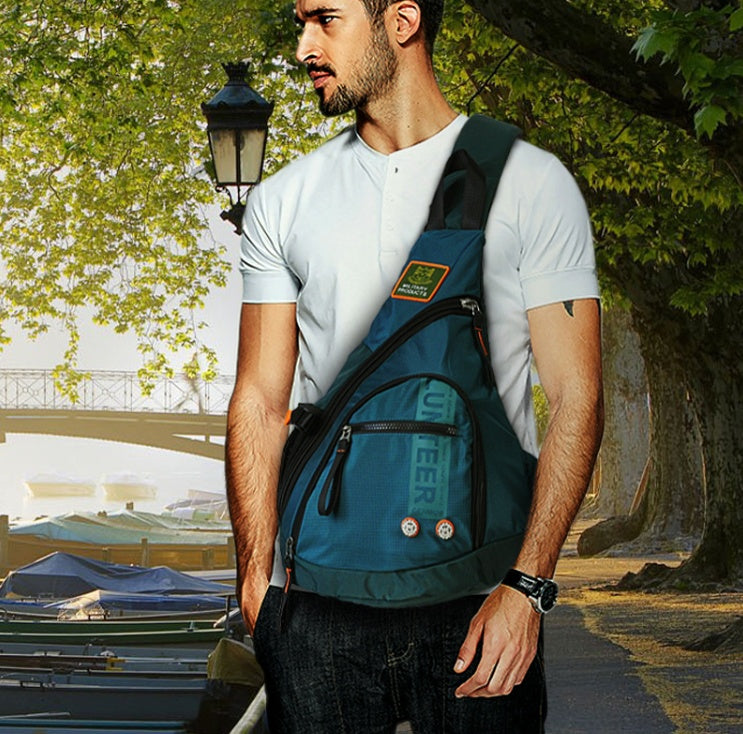 Men Oxford Sling Knapsack Shoulder Messenger Chest Bag Laptop Kettle Travel Assault Single Back Pack Cross Body Trekking Bags