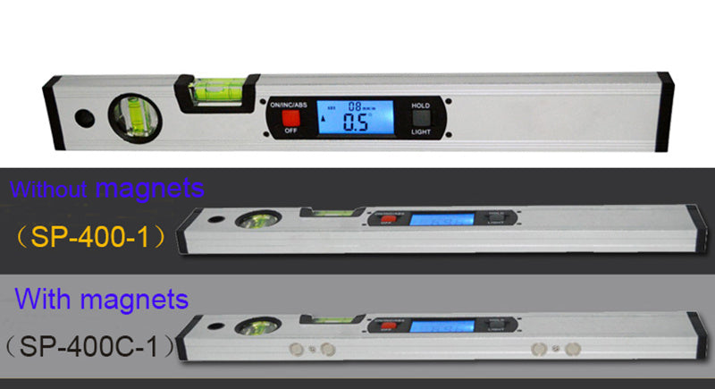 Magnetic angle meter, angle ruler, digital display level ruler, electronic level ruler, digital slope meter, 400MM angle ruler water.