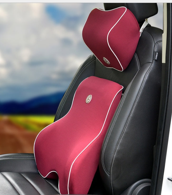 Car Memory Cotton Lumbar Suit Pillow Back Pad Waist Car Interior Seat Four Seasons Universal New Slow Rebound