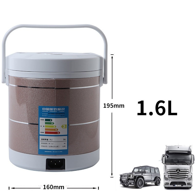 12V 24V Mini Rice Cooker 1.6L Car Truck Electric Hot Soup Rice Cooker