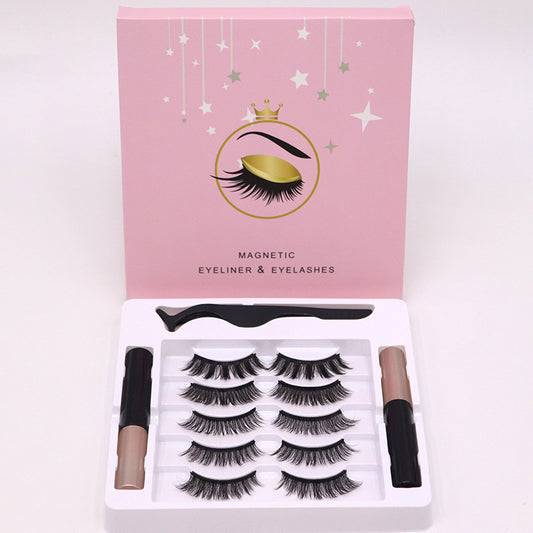 Magnetic Eyelashes Eyeliner Set Long Lasting False Mink Waterproof Eye Lashes Extension Reusable Beauty Makeup Tool