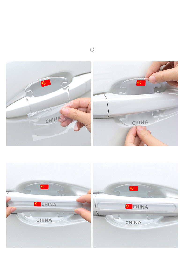 Decorative Sticker For Transparent Door Handle Of Car