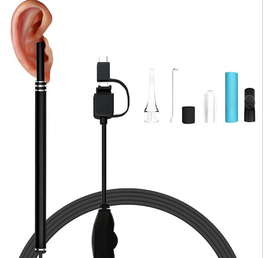 3-in-1 USB&Android&Type-c Ear Cleaning Endoscope HD Visual Ear Spoon Multifunctional Earpick With Mini Camera Ear Health Care Cleaning Tool