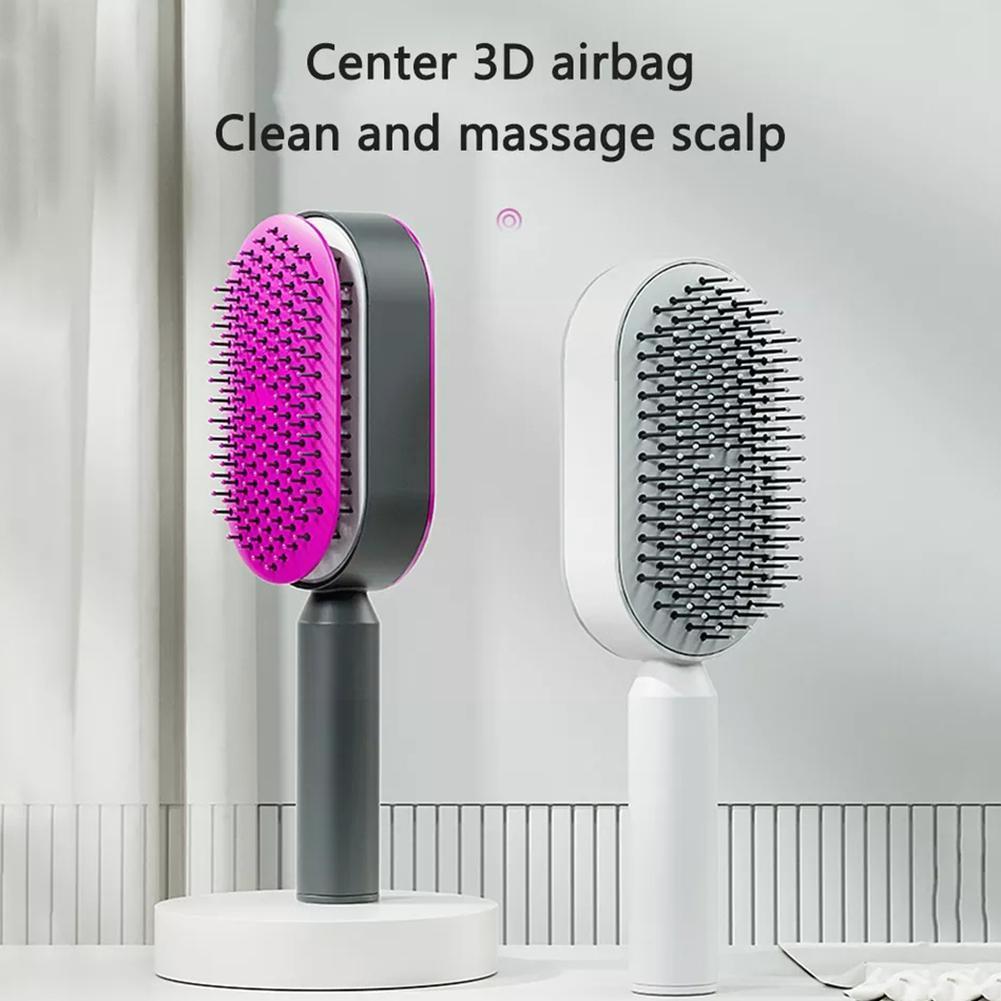 Women Fashion 3D Hair Growth Comb Hairbrush Self-Cleaning Hair Brush  Self Cleaning Hair Brush For Women Massage Scalp Promote Blood Circulation Anti Hair Loss