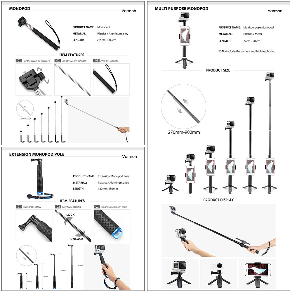 Action camera accessories