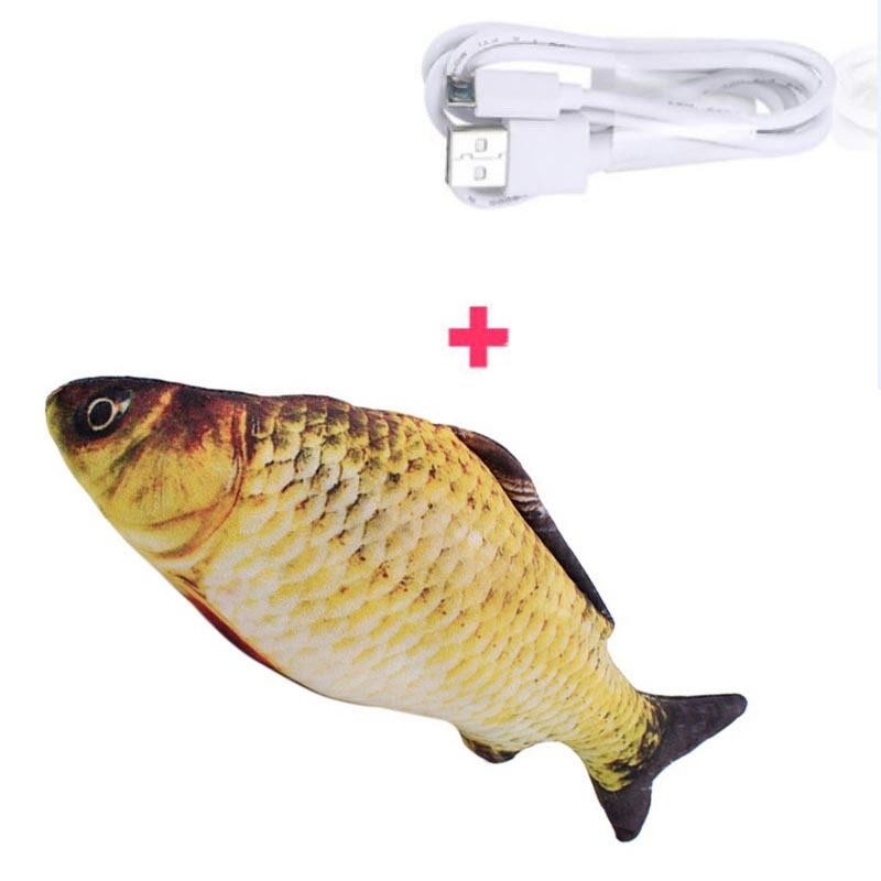 Electric Funny Cat Simulation Fish Beating Usb Jumping Cat Toy