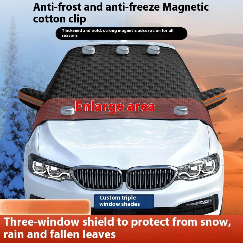 Car Snow Protective Cover Front Windshield Glass Anti-freezing Winter Magnetic Suction