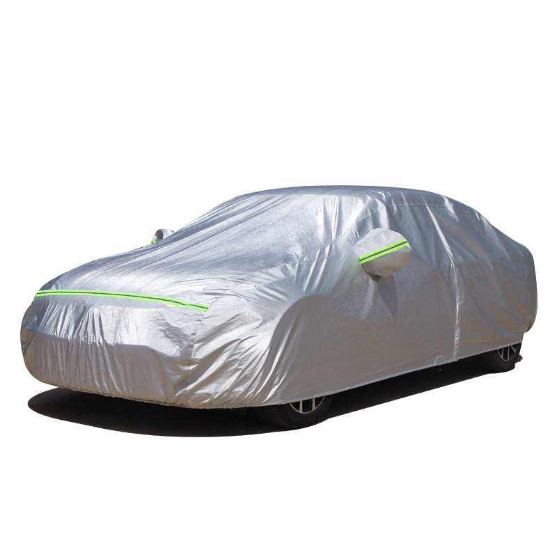 Taffeta 190T210T silver-coated black universal car cover