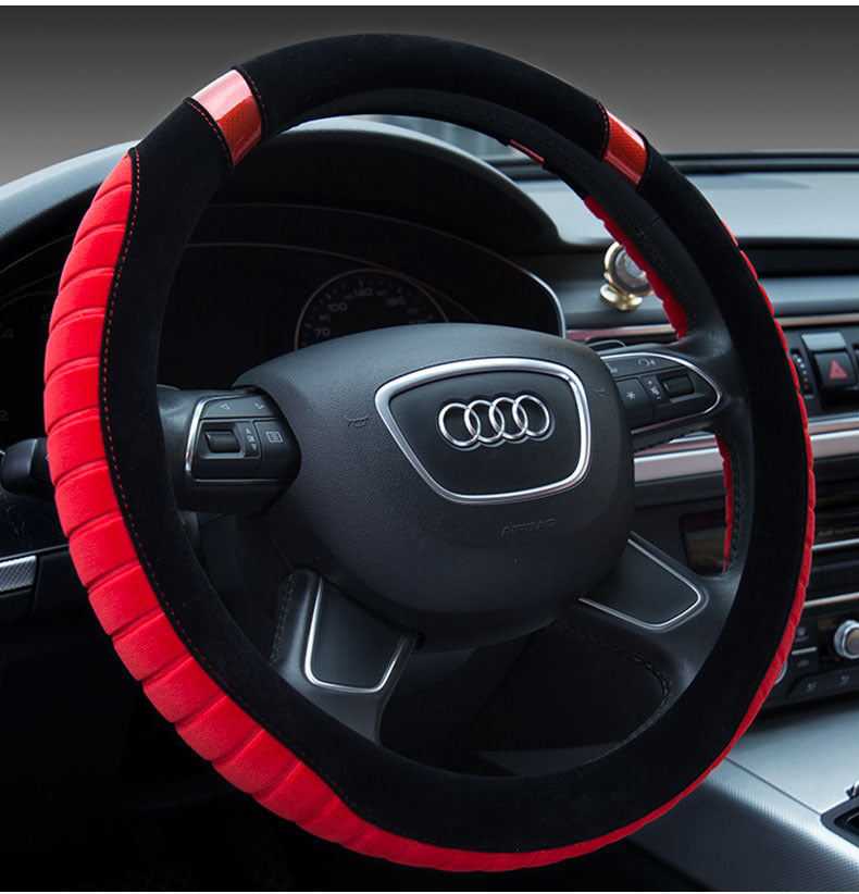 Steering wheel short plush car handle