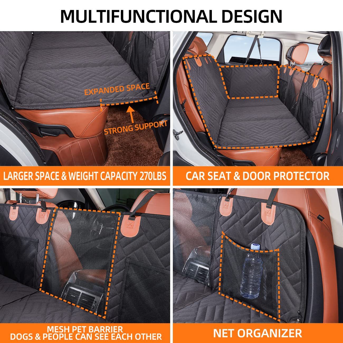 Load-bearing Lengthened Vehicle-mounted Pet Mat Travel Dog Hammock