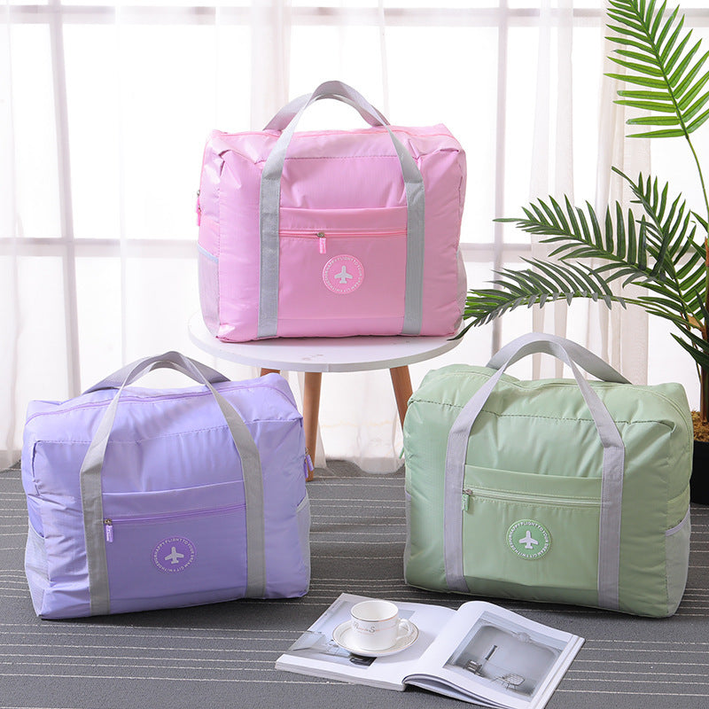 Travel solid color round bar package folding travel storage bag clothing finishing package