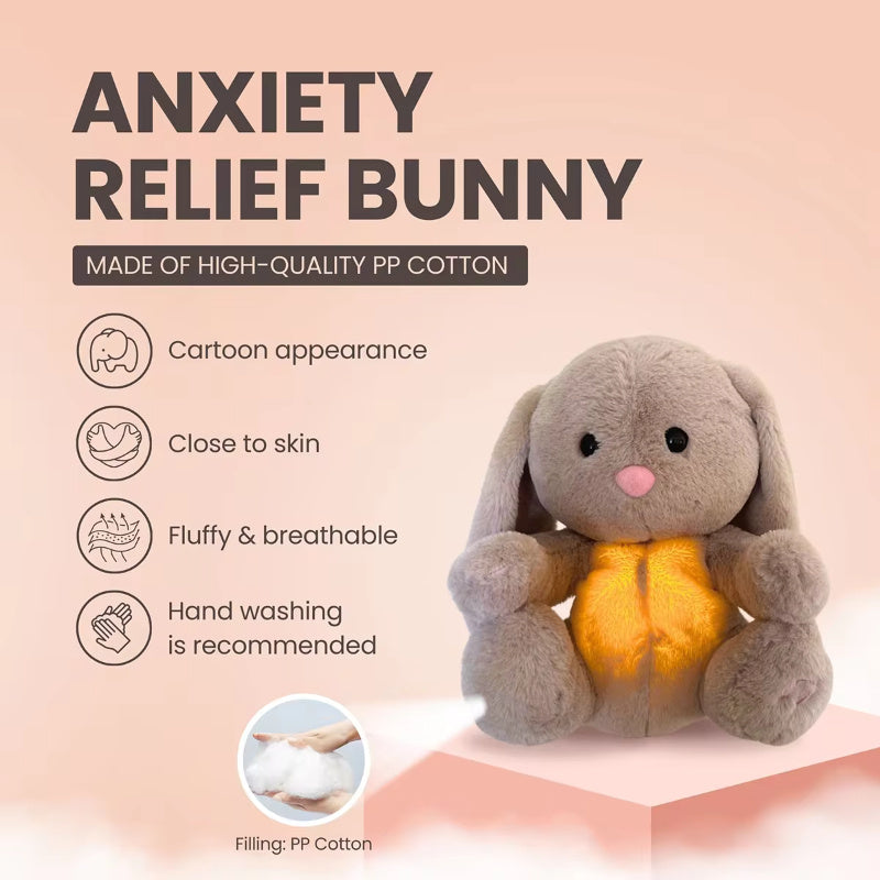 Breathing Rabbit Soothing Sensory Plush Toy With Relieve Anxiety Bunny Comforter Breathes For Newborn Conciliate Baby