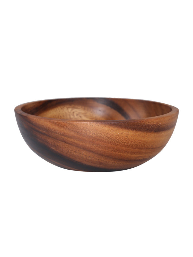 Kitchen Natural Wooden Bowl Household Fruit Bowl Salad Bowl For Home Restaurant Food Container Wooden Utensils Note The Size Hot