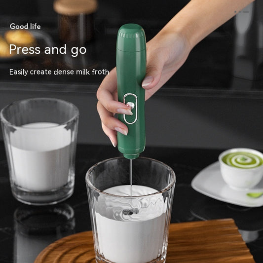 Milk Frother Egg Beater Coffee Frother Household Electric Milk Stirring Battery Handheld Blender