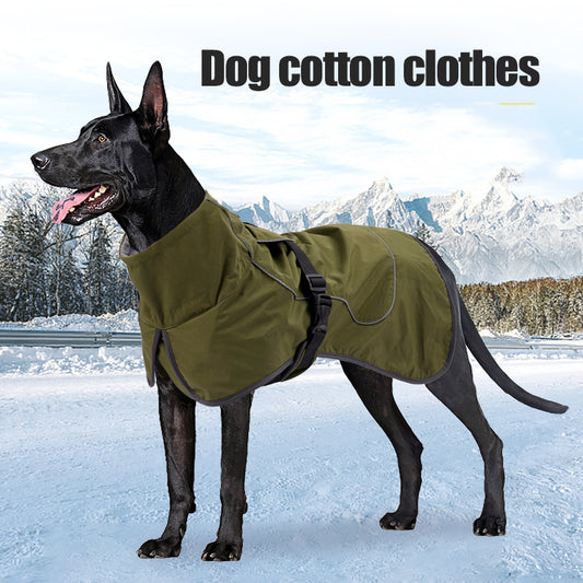 Medium And Large Dogs Handsome Winter Warm Clothing Snowproof Pet Supplies