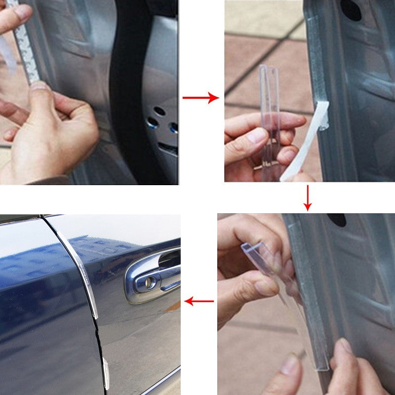 Auto Car Door Guard Edge Corner Bumper 8Pcs Set Guards Buffer Trim Molding Protection Strip Scratch Protector Car Door Crash Bar