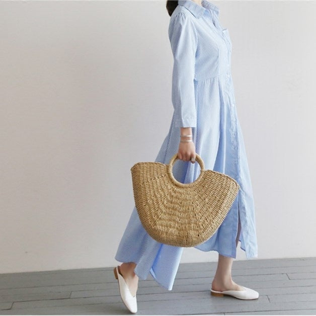 Baggage lady''s handbag paper rope knitting wrapping straw wrapping ins fire lady bag Korean bag summer beach vacation bag