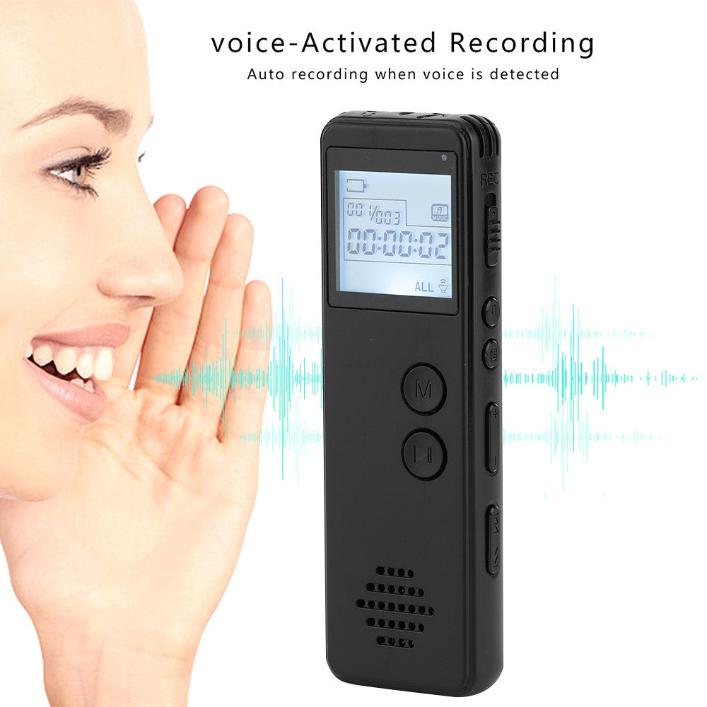 Long Distance MP3 Digital Voice Recorder Noise Reduction One-key Recording 128Kbps