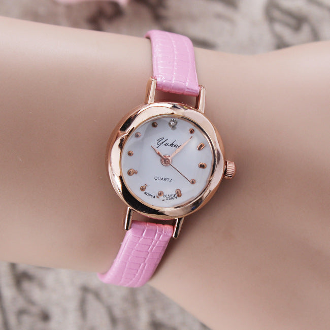 Simple Elegant Student Thin Strap Small Mori Style Women's Watch