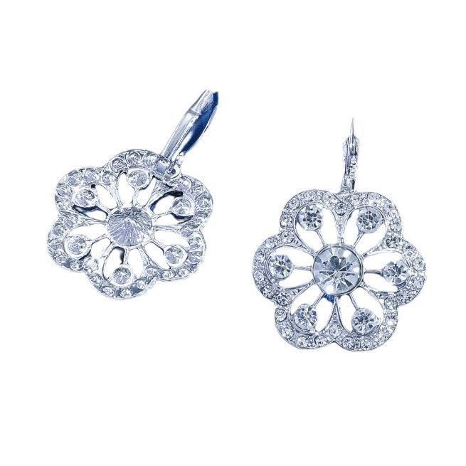 Women's Fashion Simple Round Flower Earrings