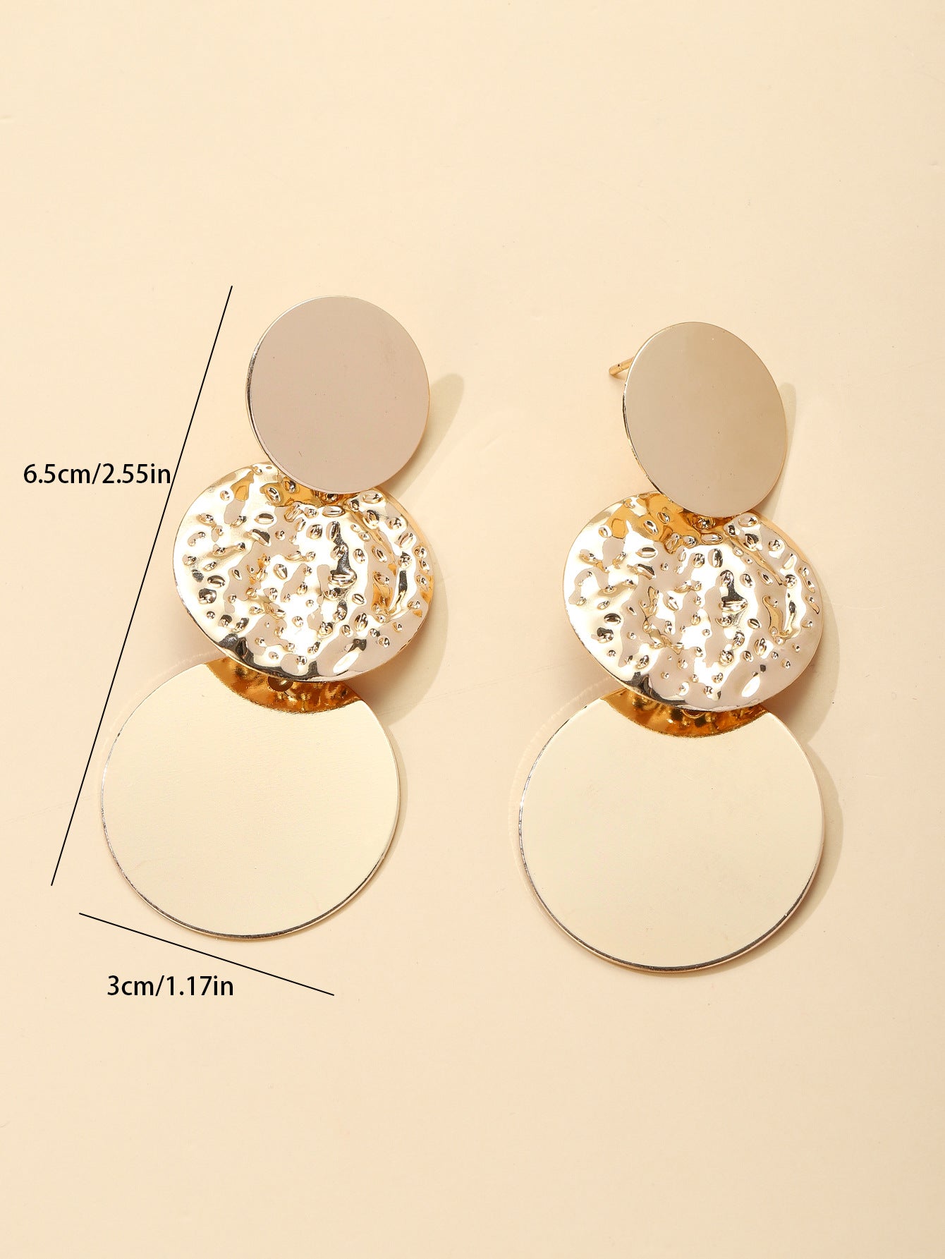 Simple Exaggerated Temperamental High Sense Round Ring Earrings Women