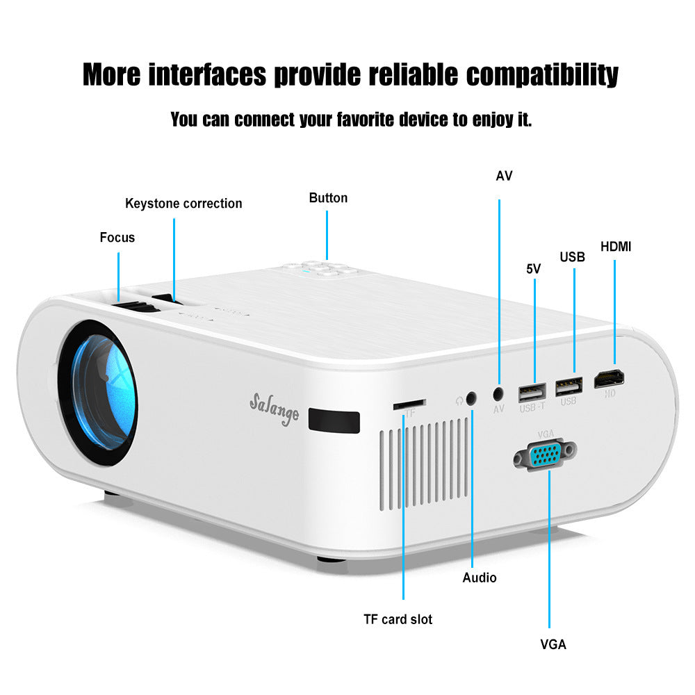 720p Portable Smart Projector P62 Supports Home Office HD Projector