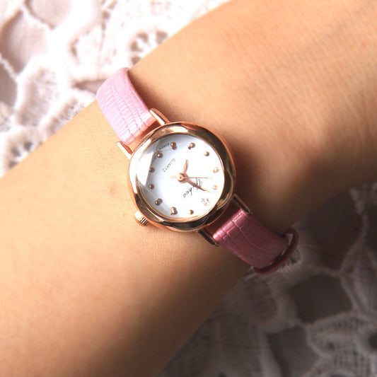 Simple Elegant Student Thin Strap Small Mori Style Women's Watch