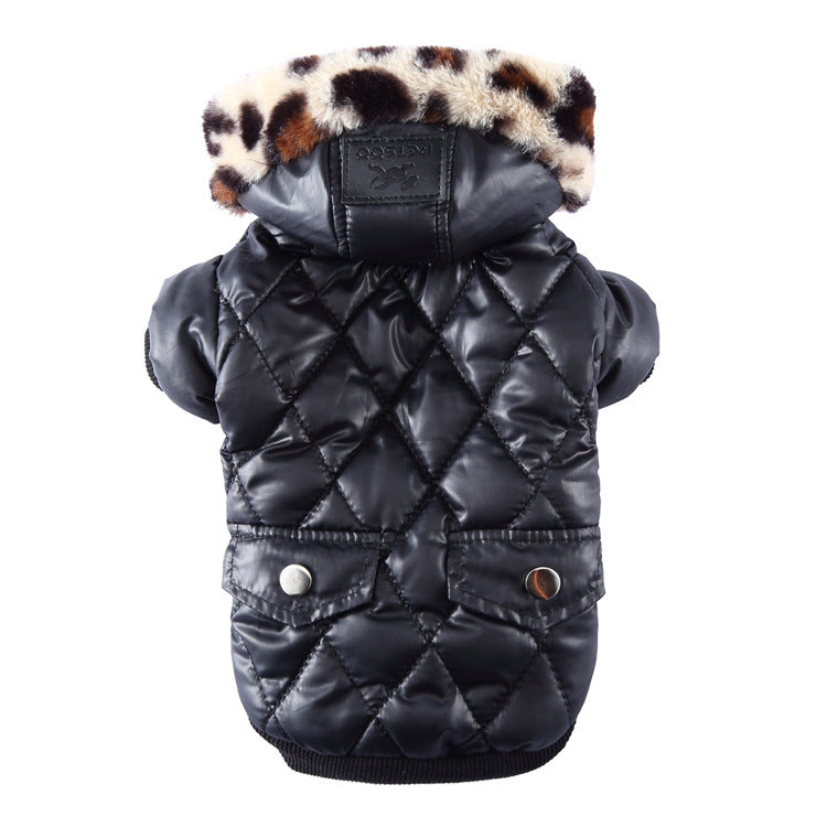 Cross-border pet supplies pet clothes dog clothes autumn and winter fur collar coat pet dog clothing