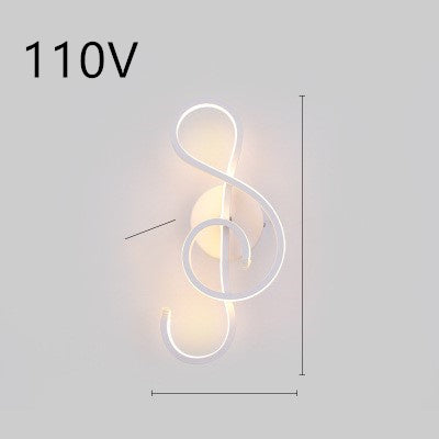 LED wall lamp nordic minimalist bedroom bedside lamp