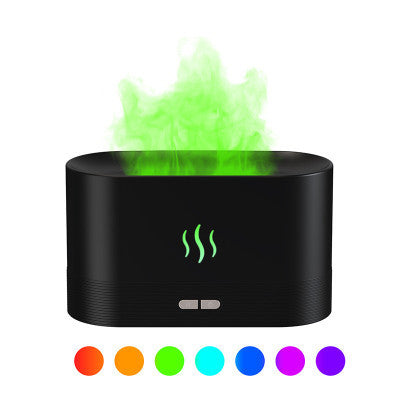 2025 Best Selling USB Ultrasonic Flame Humidifier Led RGB Colorful Essential Oil Fire Flame Aroma Diffuser