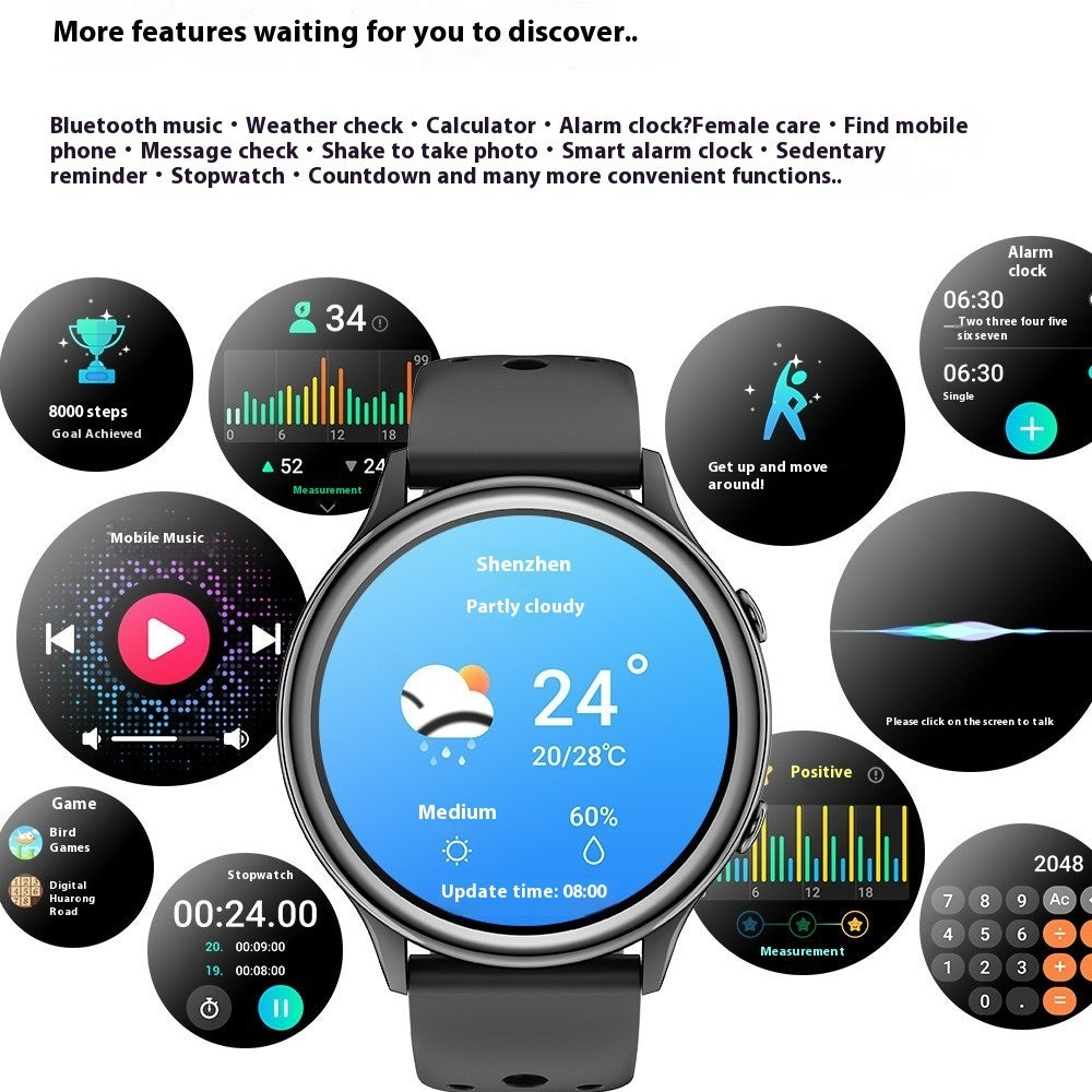 Bluetooth Calling Heart Rate Sleep Monitoring Watch