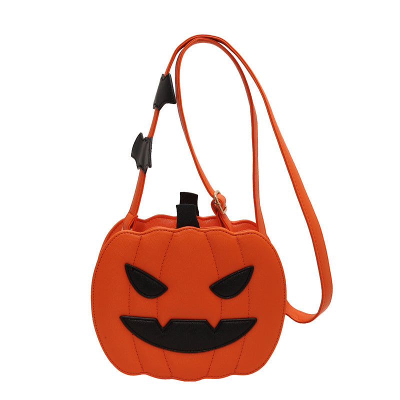 2025 Halloween Bags Funny Pumpkin Cartoon Shoulder Crossbody Bag With Bat Personalized Creative Female Bag