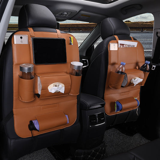 Car Interior Supplies Multifunctional Seat Back Leather Folding