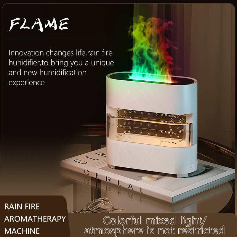 2025 New Products Rain Cloud Fire Humidifier Water Drip Novedades 2025 Rain Water Diffuser Fire Flame Humidifier Aroma Diffuser